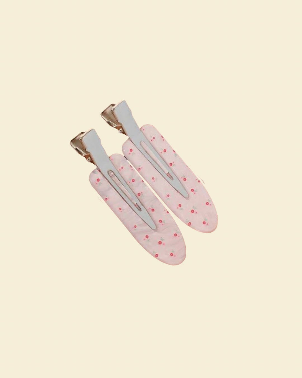 Pink Rhinestone Bow Hair Clips | Floral Polka Dot Alligator Clips Set
