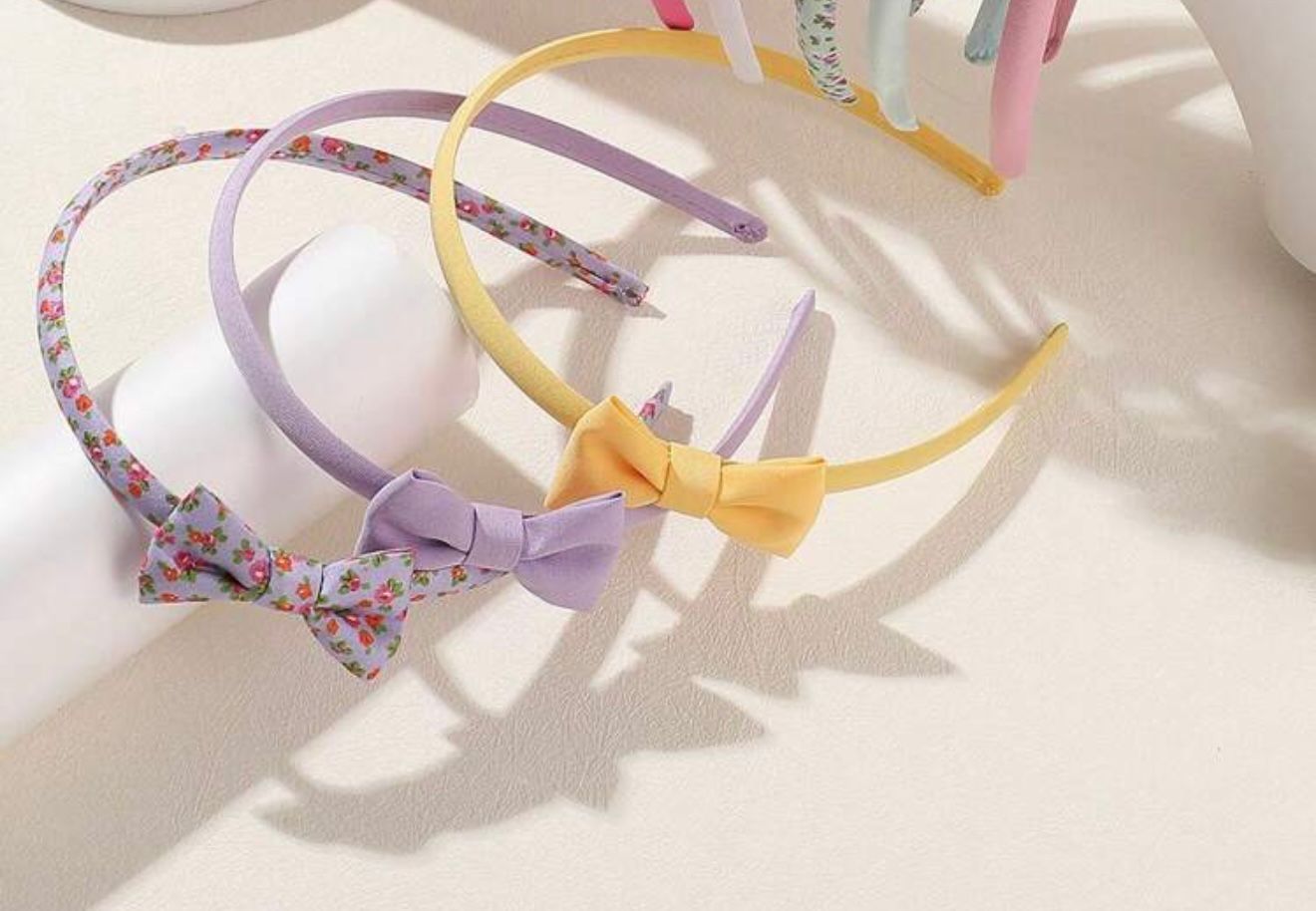 Lavender Floral Bow Headband