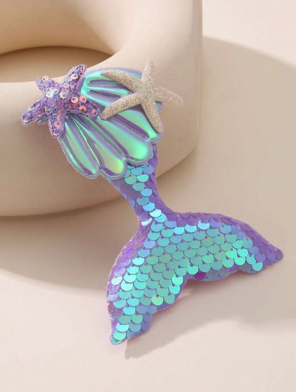 Purple Mermaid Tail Hair Clip