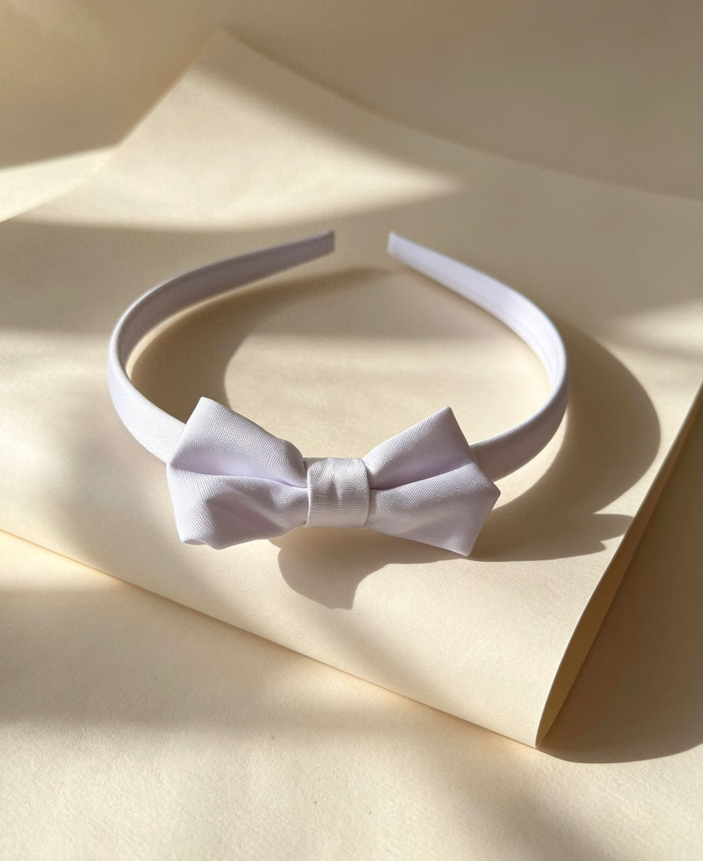 Classic White Bow Headband