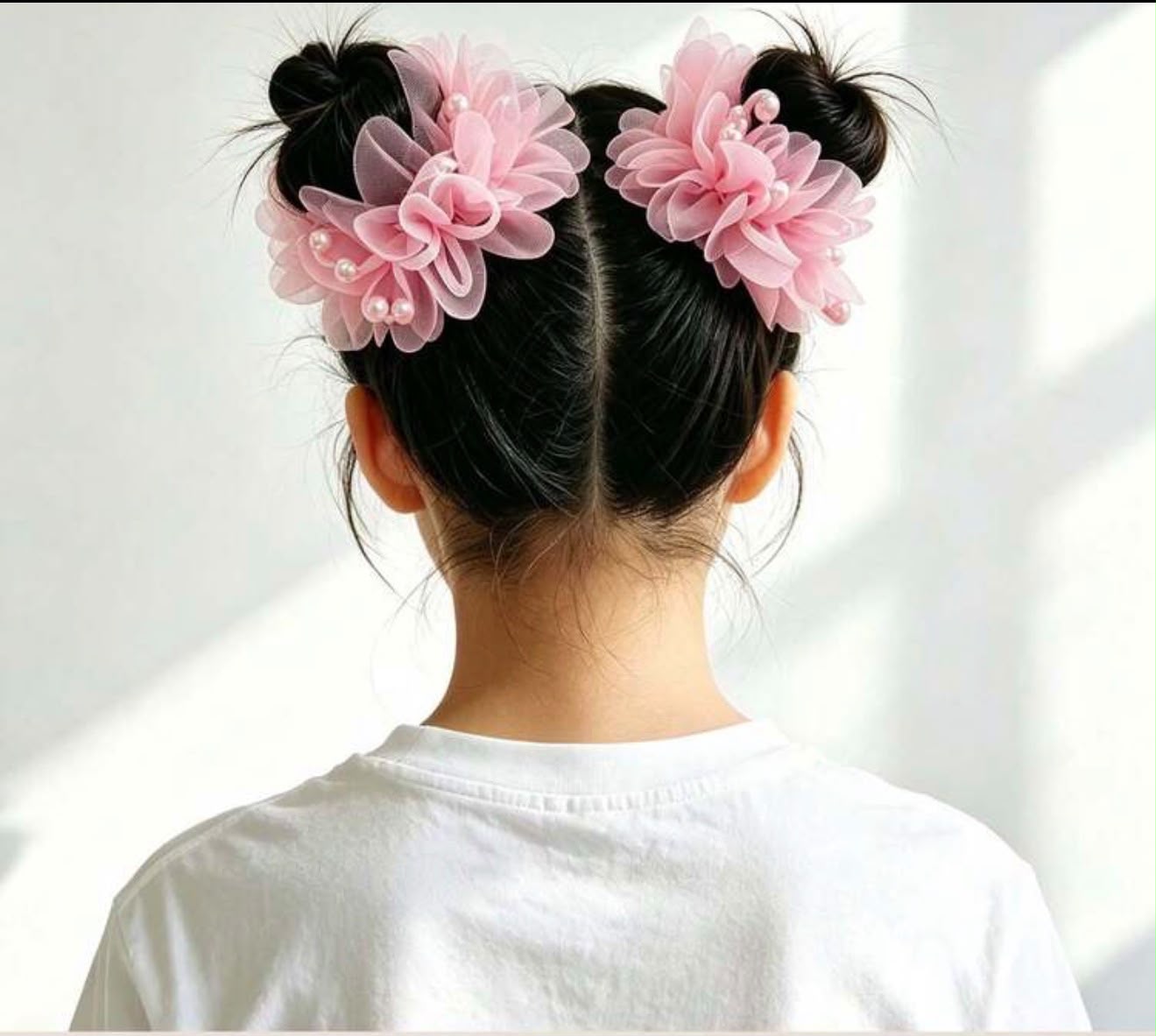 Pink Tulle Flower Bracelets