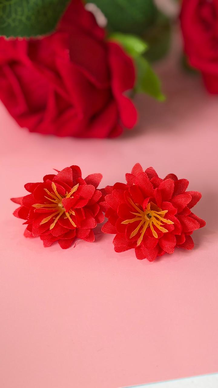 Girls Multi-Color Fabric Flower Hair Accessories