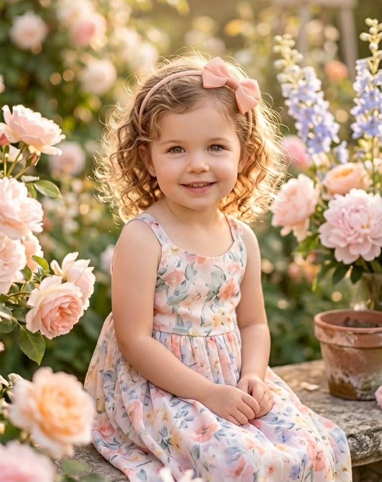 Peach Ribbon Bow Headband
