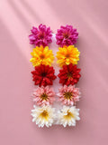 Girls Multi-Color Fabric Flower Hair Accessories