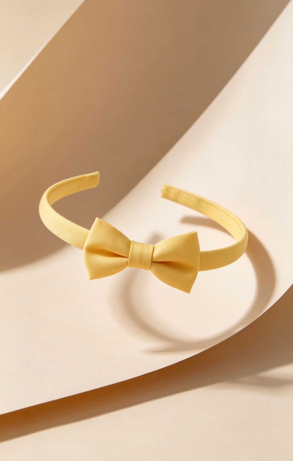 Pastel Yellow Bow Headband