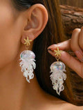 Gold Starfish &Jellyfish Dangle Earrings – Iridescent Resin