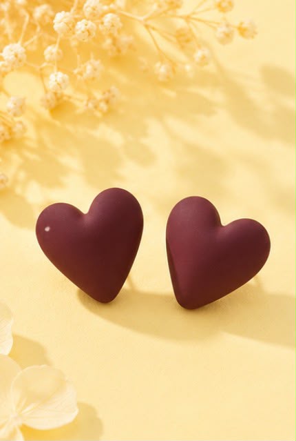 Burgundy earrings - Vintage