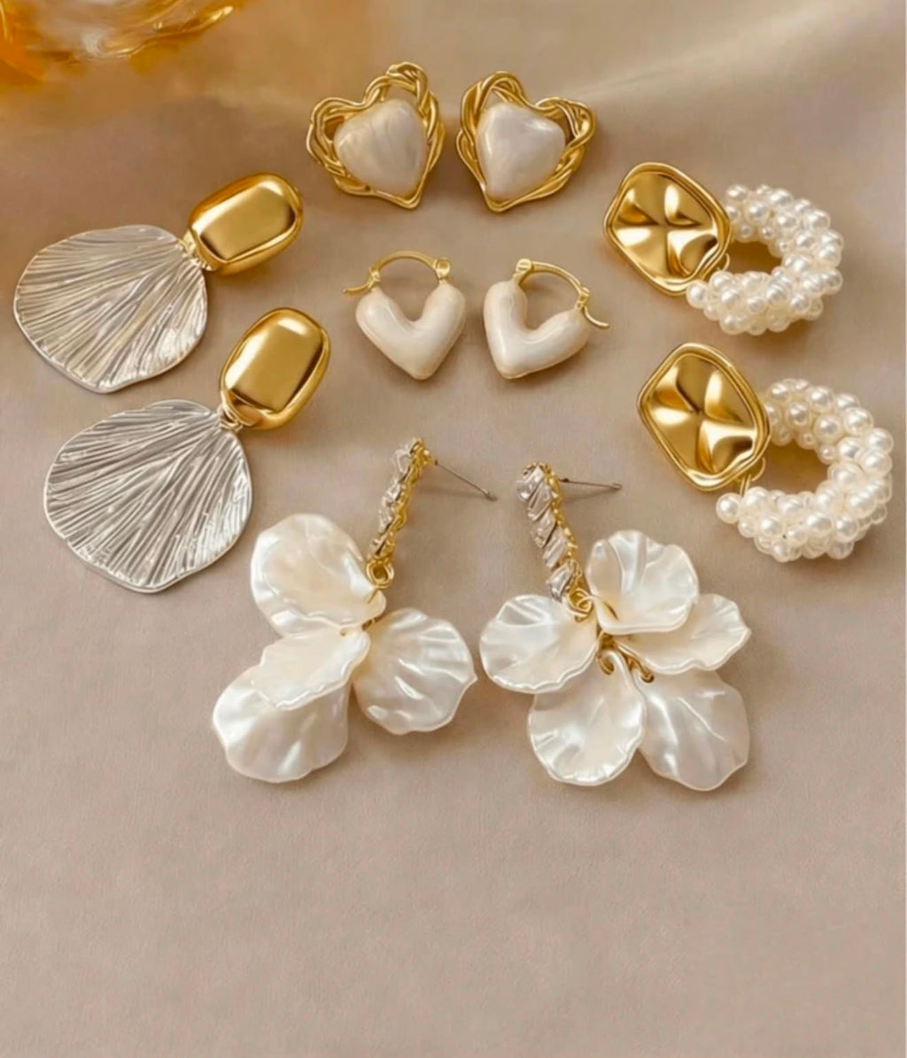 Statement Earring Collection – Mixed Metal &Pearl
