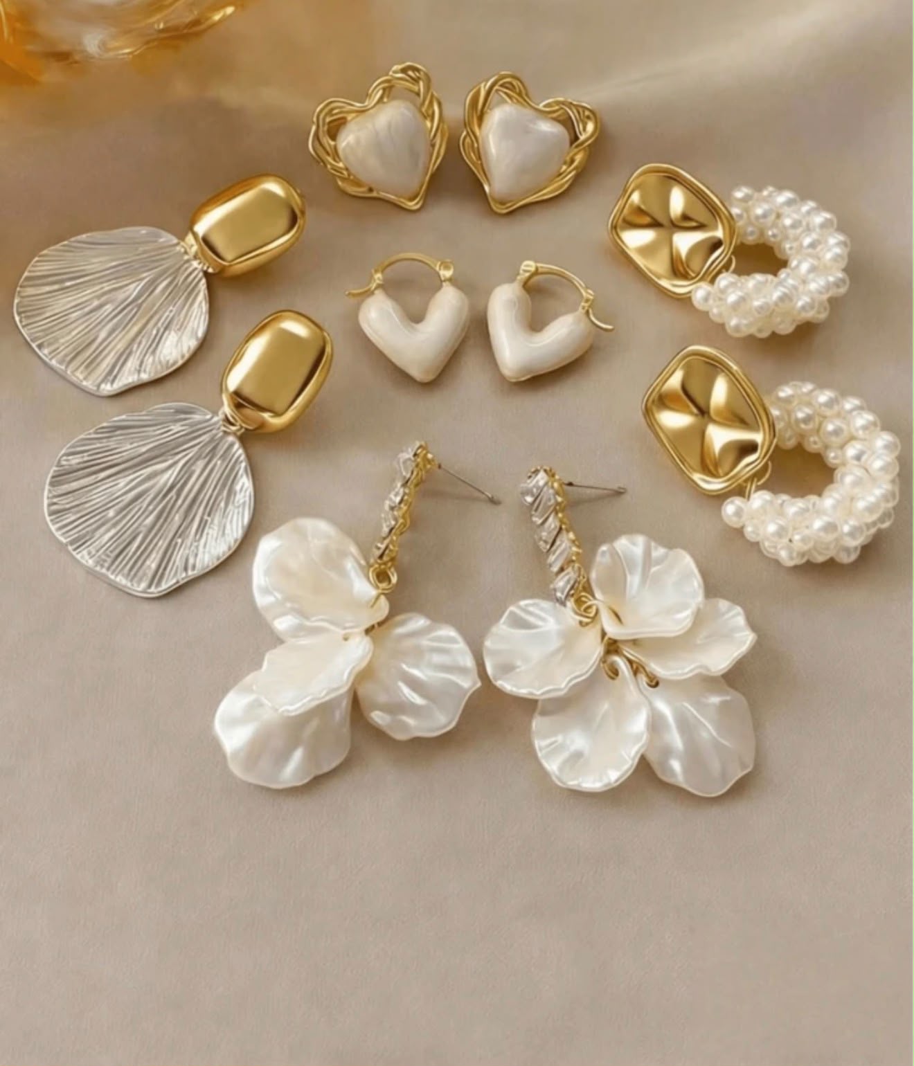 Statement Earring Collection – Mixed Metal &Pearl
