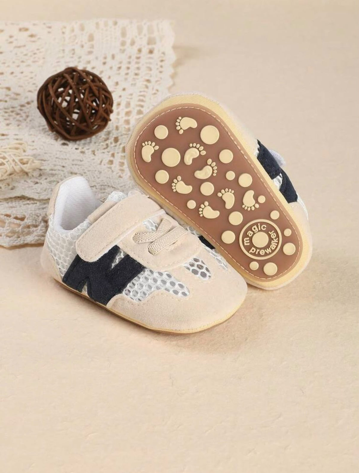 Baby Boy Mesh Walking Shoes | Soft Sole Non-Slip First Walker Shoes