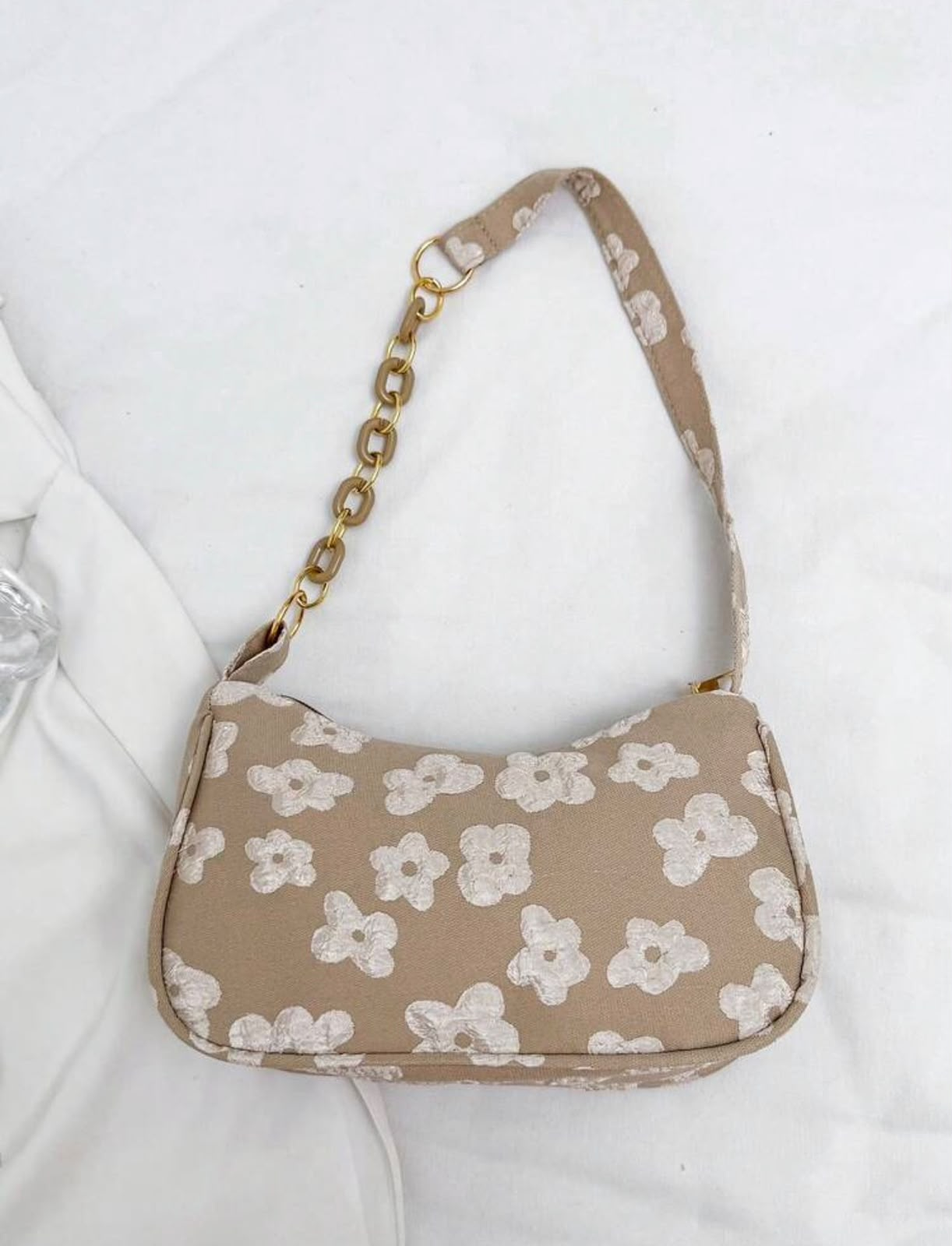 Jacquard Small Shoulder Bag | Chain Crossbody Purse for Women