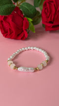 Girls White Pearl & Opal Accent Bracelet