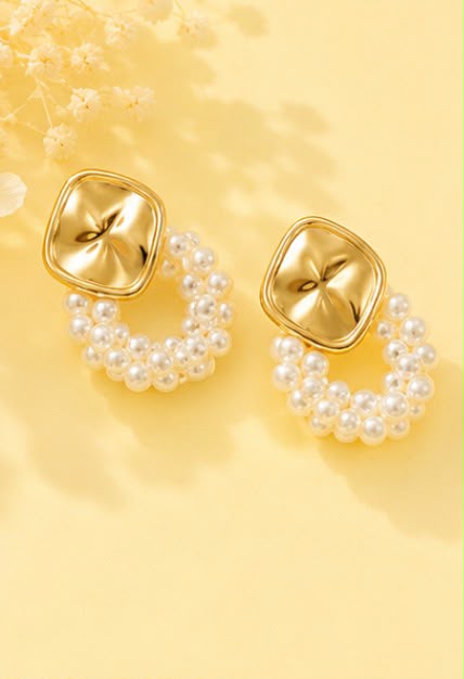 Statement Earring Collection – Mixed Metal &Pearl