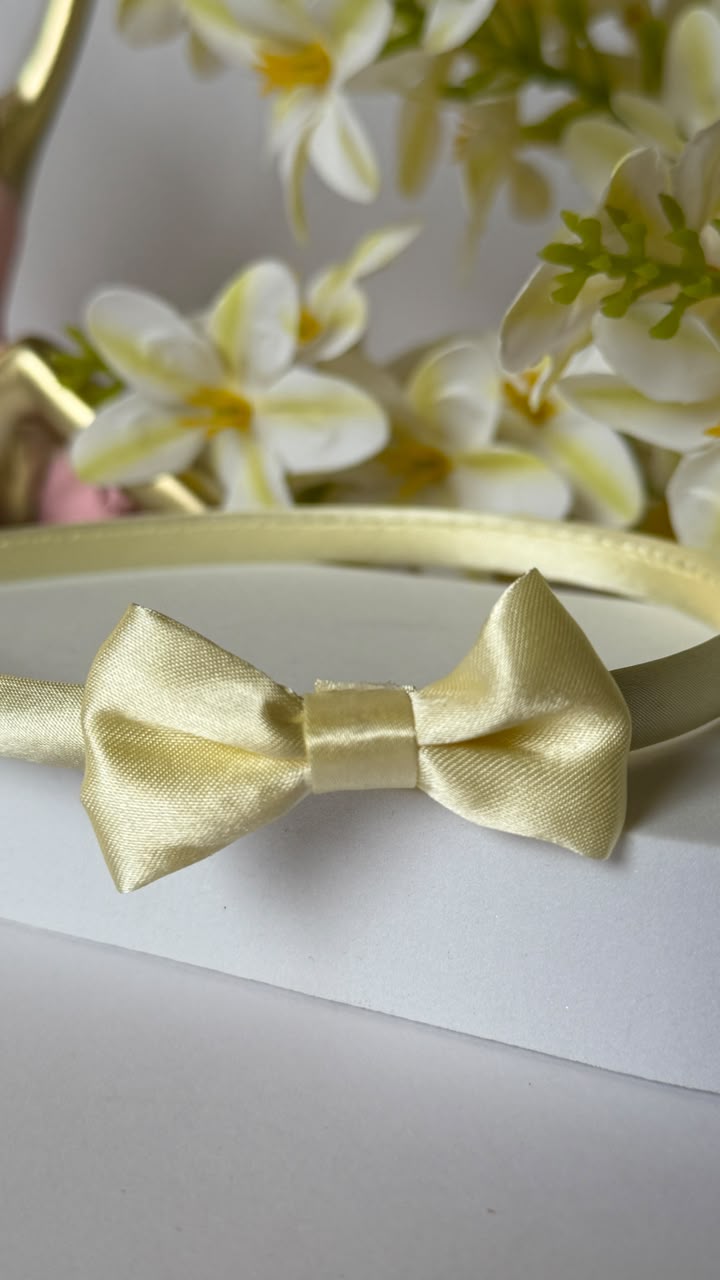 Buttercup Satin Bow Headband