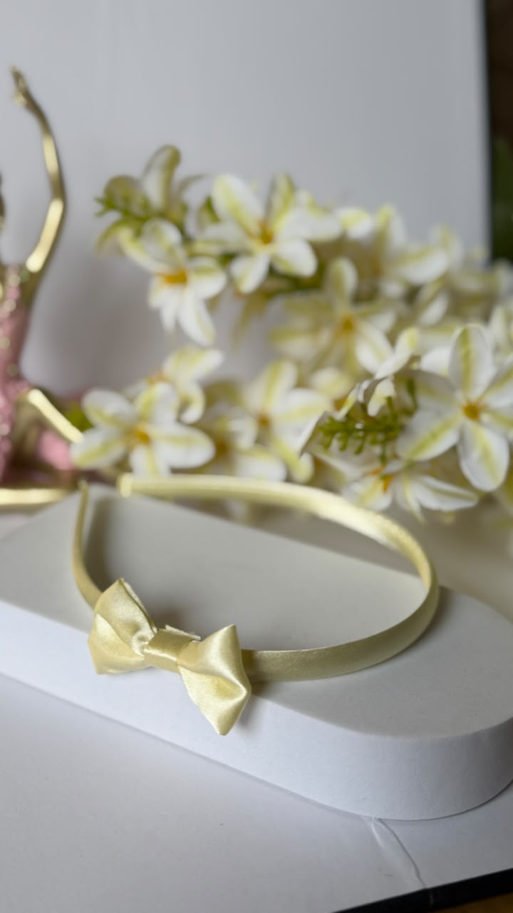 Buttercup Satin Bow Headband