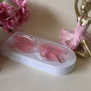 Baby Pink Clear Frame Cat Eye Shade