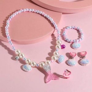 Magical Mermaid Princess Jewelry Gift Set for Girls