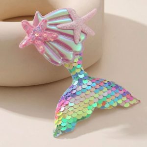 Rainbow Mermaid Tail  Hair Clip