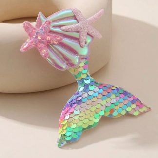 Rainbow Mermaid Tail  Hair Clip