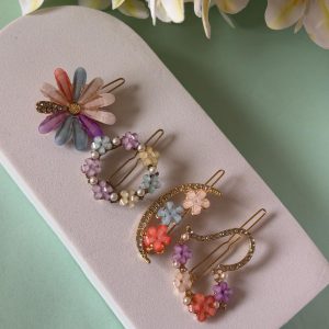 Moon & Heart Rhinestone Bobby Pins