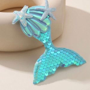 Aqua Mermaid Tail hair Clip