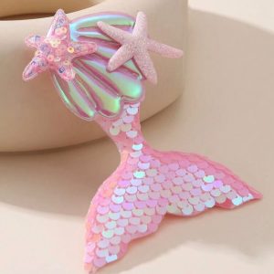 Pink Mermaid Tail Hair Clip