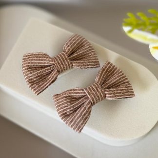 Cinnamon Stripe Bows