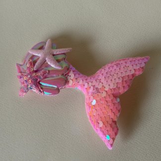 Pink Mermaid Tail Sequin Hair Clip