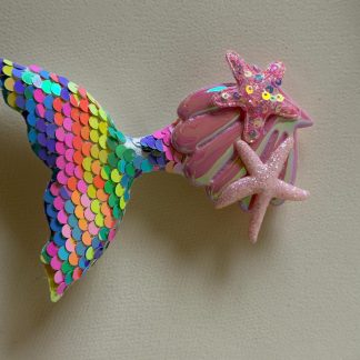 Rainbow Mermaid Tail Sequin Hair Clip
