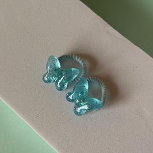 Glitter Heart Hair Ties