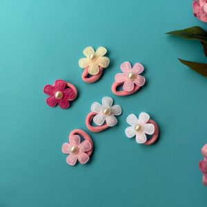 Pearl Daisy Hair Ties Set
