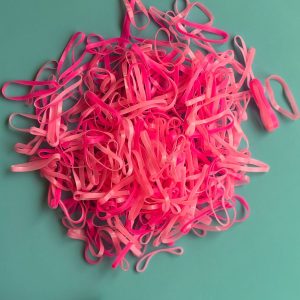Mini Rubber Hair Bands – Pink