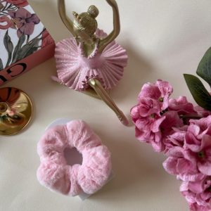 Blush Pink Waffle Scrunchie