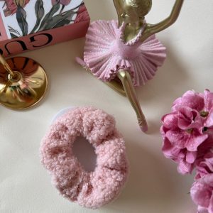 Blush Pink Teddy Scrunchie