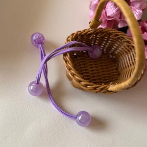Lavender Pearl Bead Hair Ties