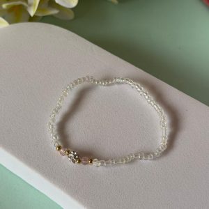 Crystal Clear Beaded Bracelet