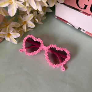 Pink Daisy Heart Sunglasses