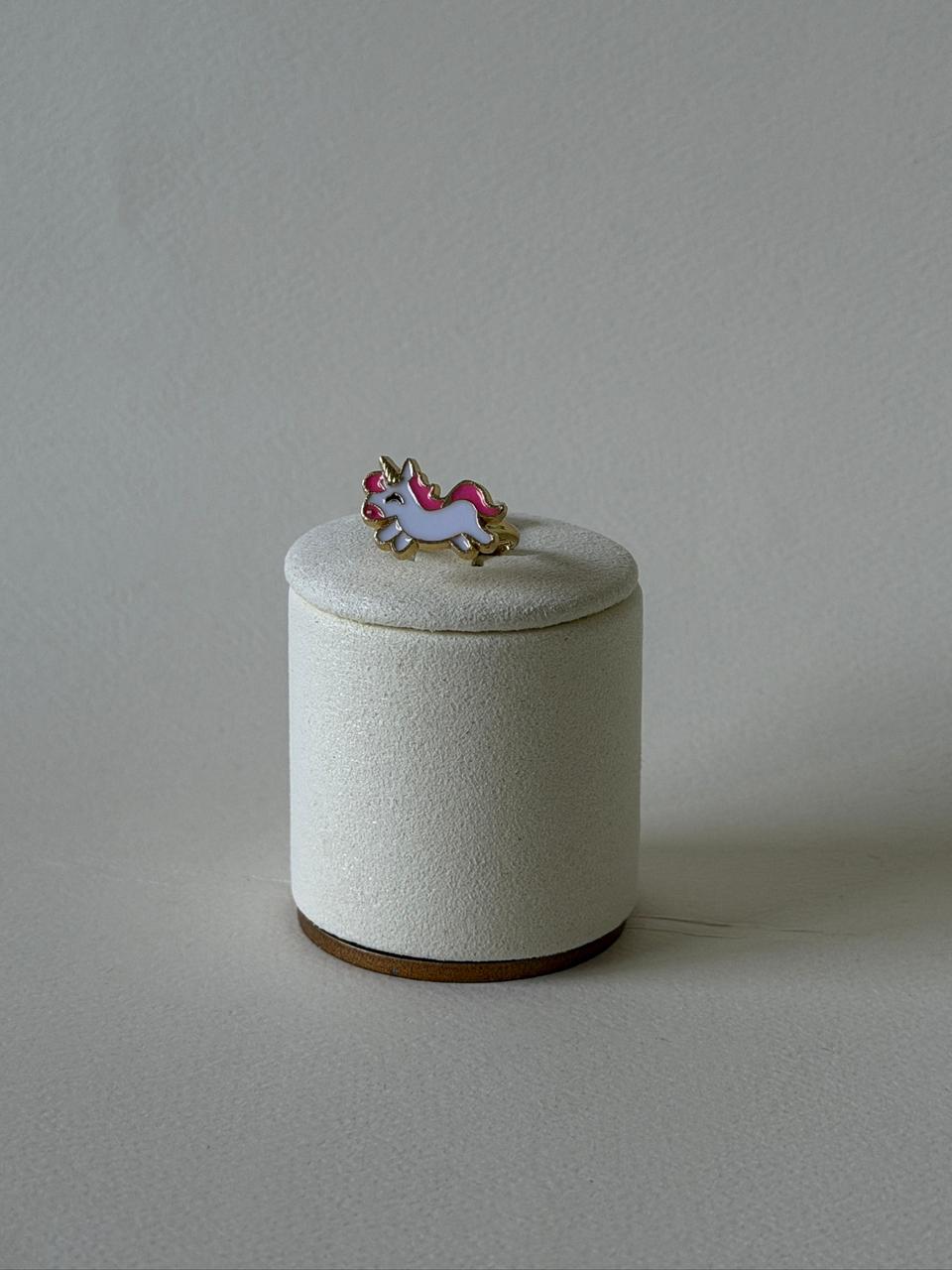 Running Unicorn Enamel Ring