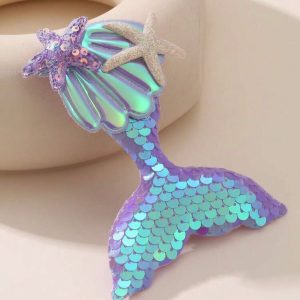 Purple Mermaid Tail Hair Clip