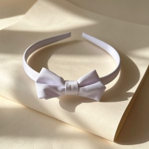 Classic White Bow Headband