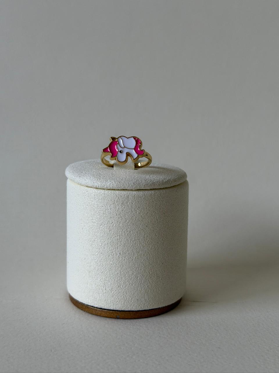 Chubby Unicorn Enamel Ring