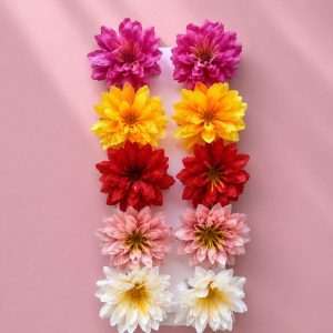 Girls Multi-Color Fabric Flower Hair Accessories