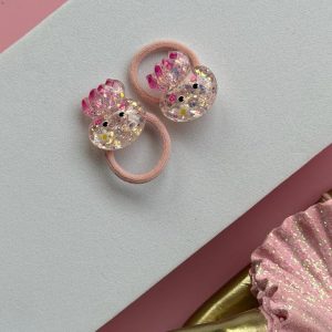 Pink Glitter Jellyfish Hair Ties