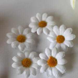 Girls White Daisy Hair Accessories Set