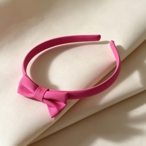 Hot Pink Floral Bow Headband