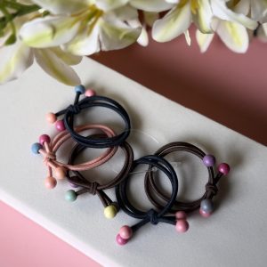 Girls Multi-Color Knotted Hair Ties - Cute 4-Pack Pastel & Earth Tone Gift Set
